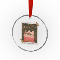 Meowy Christmas Crystal Glass Ornament Cute Cat Lovers Xmas Retro Vintage Photo - Wonder Print Shop