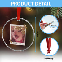 Meowy Christmas Crystal Glass Ornament Funny Cat Lovers Xmas Vintage Photo - Wonder Print Shop