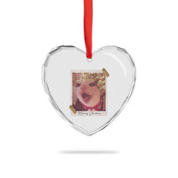 Meowy Christmas Heart Crystal Glass Ornament Funny Cat Lovers Xmas Vintage Photo - Wonder Print Shop