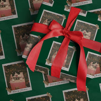 Meowy Christmas Wrapping Paper Roll Cute Cat Lovers Xmas Retro Vintage Photo - Wonder Print Shop