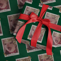 Meowy Christmas Wrapping Paper Roll Funny Cat Lovers Xmas Vintage Photo - Wonder Print Shop