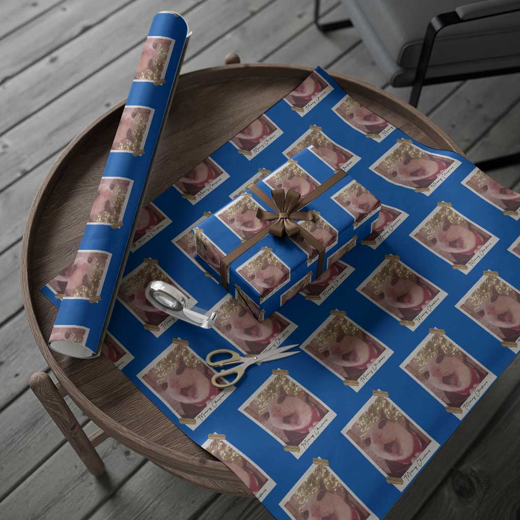 Meowy Christmas Wrapping Paper Roll Funny Cat Lovers Xmas Vintage Photo - Wonder Print Shop