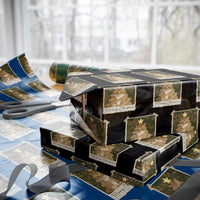 Meowy Christmas Wrapping Paper Roll Funny Cat Xmas Tree Retro Vintage Photo - Wonder Print Shop