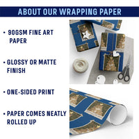 Meowy Christmas Wrapping Paper Roll Funny Cat Xmas Tree Retro Vintage Photo - Wonder Print Shop