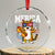 Merica Cat Crystal Glass Ornament Funny 4th of July Hot Dog and Fireworks Patriotic USA Flag - Wonder Print Shop