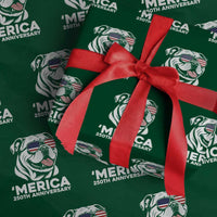 Merica English Bulldog Lover Wrapping Paper Roll 250th Anniversary Gift