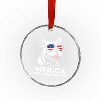 Merica French Bulldog Lover Crystal Glass Ornament 250th Anniversary Gift