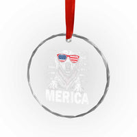 Merica Golden Retriever Crystal Glass Ornament Patriotic Dog US Flag 4th Of July TS02