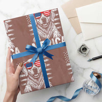 Merica Golden Retriever Wrapping Paper Roll Patriotic Dog US Flag 4th Of July - Wonder Print Shop