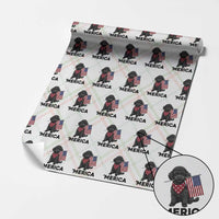 Merica Poodle Dog Lover Gift Wrapping Paper Roll Patriotic 4th Of July
