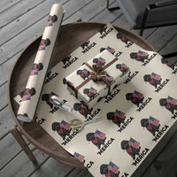 Merica Poodle Dog Lover Gift Wrapping Paper Roll Patriotic 4th Of July