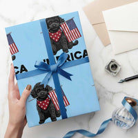 Merica Poodle Dog Lover Gift Wrapping Paper Roll Patriotic 4th Of July