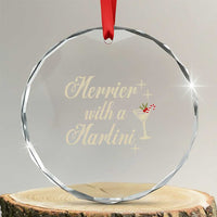Merrier With a Martini Christmas Crystal Glass Ornament - Wonder Print Shop