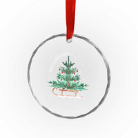 Merry and Bright Xmas Sleigh Crystal Glass Ornament TS10