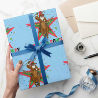 Merry And Rowdy Kwanzaa Santa Cowboy Christmas Gift Wrapping Paper Roll - Wonder Print Shop