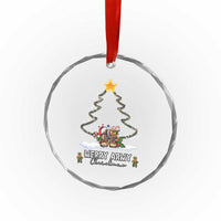 Merry Army Xmas Crystal Glass Ornament Military Family Veteran Gift Camo Boots TS10