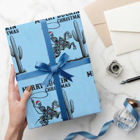 Merry Buckin Christmas Wrapping Paper Roll Funny Skeleton Santa Horse Rider - Wonder Print Shop