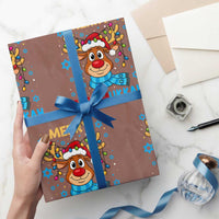 Merry Chrismukkah Wrapping Paper Roll Jewish Happy Christmas Hanukkah Reindeer Menorah - Wonder Print Shop