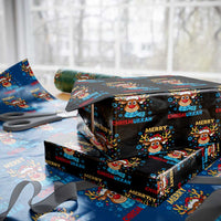 Merry Chrismukkah Wrapping Paper Roll Jewish Happy Christmas Hanukkah Reindeer Menorah - Wonder Print Shop