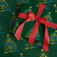 Merry Chrismukkah Wrapping Paper Roll Jewish Happy Hanukkah Christmas Tree - Wonder Print Shop