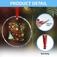 Merry Christmahanakwanzika Crystal Glass Ornament Funny Winter Holiday Gift - Wonder Print Shop