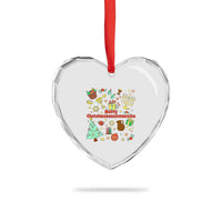 Merry Christmahanakwanzika Heart Crystal Glass Ornament Funny Winter Holiday Gift - Wonder Print Shop
