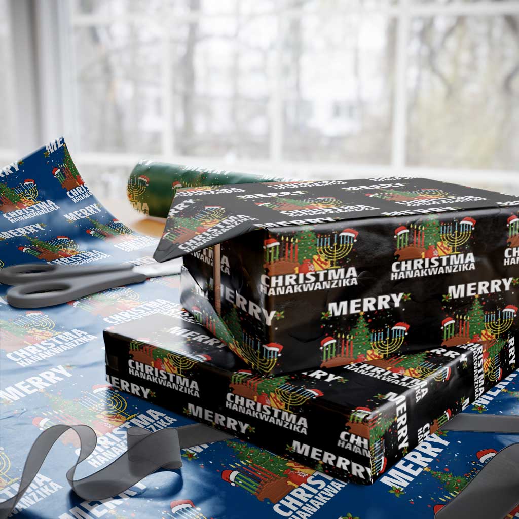 Merry Christmahanakwanzika Wrapping Paper Roll Christmas Hanukkah Kwanzaa Celebration Gift - Wonder Print Shop