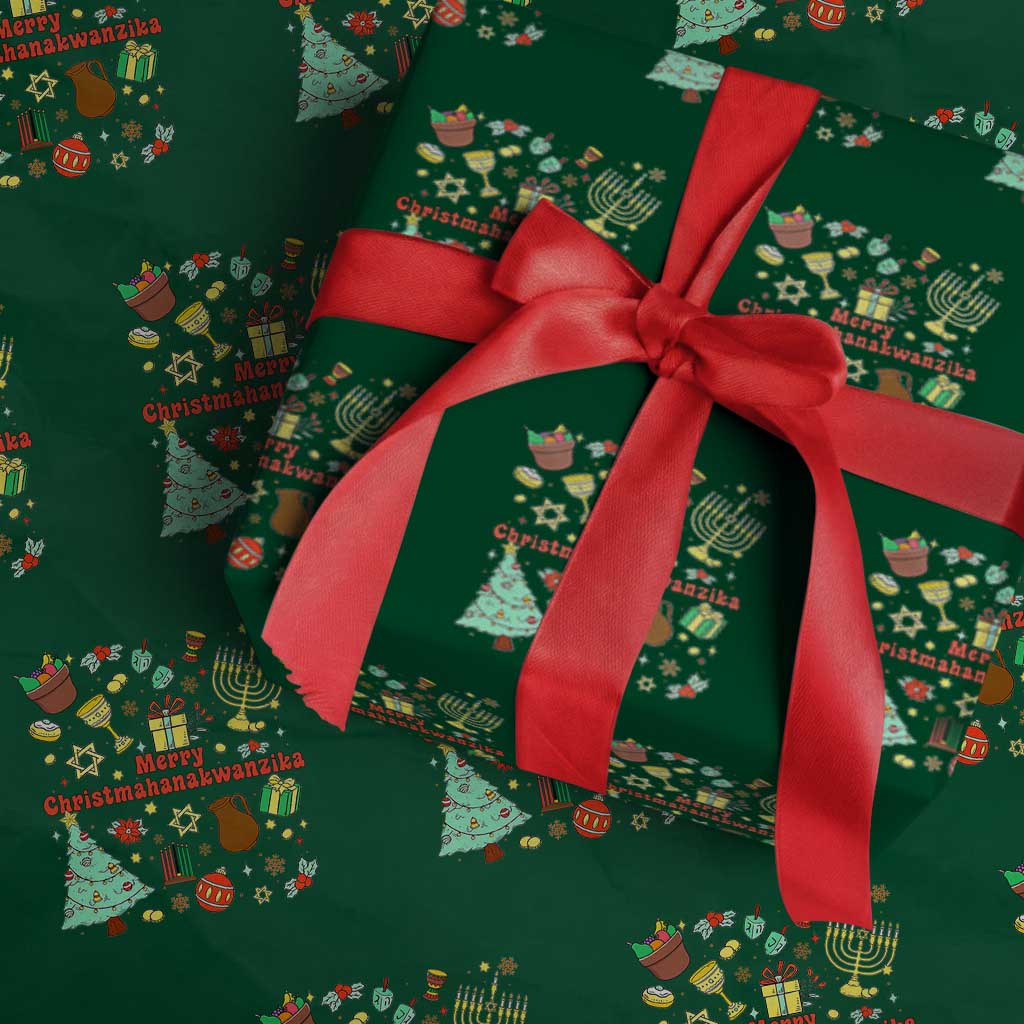 Merry Christmahanakwanzika Wrapping Paper Roll Funny Winter Holiday Gift - Wonder Print Shop