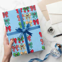 Merry Christmas Coquette Bow Wrapping Paper Roll Festive Xmas Vibe