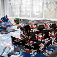Merry Christmas Funny Santa Drinking Beer Wrapping Paper Roll - Wonder Print Shop