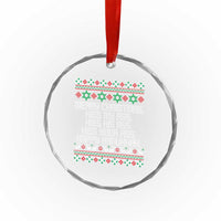 Merry Christmas Kiss My Ass Happy Hanukkah Crystal Glass Ornament - Wonder Print Shop