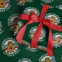 Merry Christmas Litters Full Wrapping Paper Roll Funny Christmas Vacation Cat - Wonder Print Shop