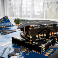 Merry Christmas Santa Wrapping Paper Roll Vintage Wizard Holiday Season Cute Family Pajama - Wonder Print Shop