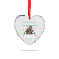 Merry Christmas Sumbitches Heart Crystal Glass Ornament Funny Smokey Retro 80s Movie The Bandit Ugly Xmas - Wonder Print Shop