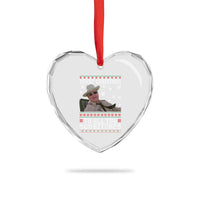 Merry Christmas To All You Sumbitches Heart Crystal Glass Ornament Funny Ugly Xmas Retro 80s Movie - Wonder Print Shop
