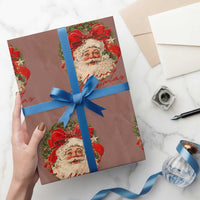 Merry Christmas Vintage Retro Santa Claus Coquette Wrapping Paper Roll - Wonder Print Shop