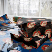 Merry Christmas Vintage Retro Santa Claus Coquette Wrapping Paper Roll - Wonder Print Shop