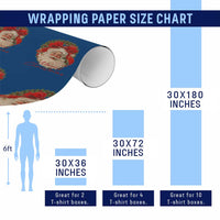 Merry Christmas Vintage Retro Santa Claus Coquette Wrapping Paper Roll - Wonder Print Shop
