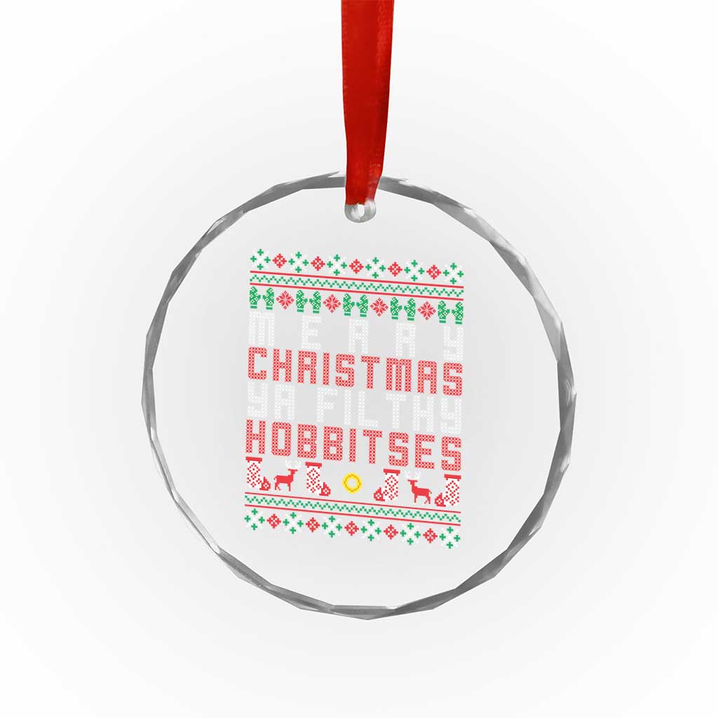 Merry Christmas Ya Filthy Animal Crystal Glass Ornament Funny Fantasy Movie Meme LOL Ugly Xmas - Wonder Print Shop
