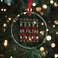 Merry Christmas Ya Filthy Animal Crystal Glass Ornament Funny Fantasy Movie Meme LOL Ugly Xmas - Wonder Print Shop