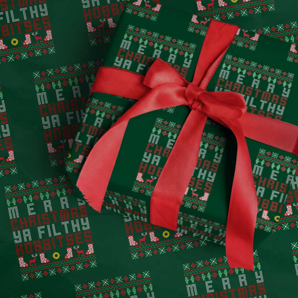 Merry Christmas Ya Filthy Animal Wrapping Paper Roll Funny Fantasy Movie Meme LOL Ugly Xmas - Wonder Print Shop