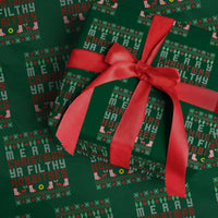 Merry Christmas Ya Filthy Animal Wrapping Paper Roll Funny Fantasy Movie Meme LOL Ugly Xmas - Wonder Print Shop