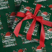 Merry Christmas Ya Filthy Animal Wrapping Paper Roll Funny Home Xmas Alone Movie Pajama - Wonder Print Shop
