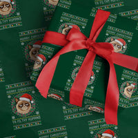 Merry Christmas Ya Filthy Humans Cat Wrapping Paper Roll Funny Xmas Grumpy Cat - Wonder Print Shop