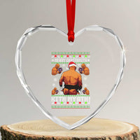 Merry Chrithmith Kith My Ath Funny Ugly Christmas Heart Crystal Glass Ornament - Wonder Print Shop