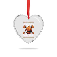 Merry Chrithmith Kith My Ath Funny Ugly Christmas Heart Crystal Glass Ornament - Wonder Print Shop