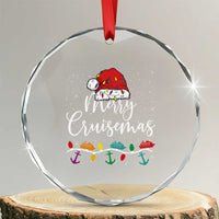 Merry Cruisemas Crystal Glass Ornament Family Christmas Cruise Holiday Trip - Wonder Print Shop