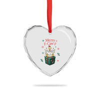 Merry F-Caw-F Chicken Heart Crystal Glass Ornament Funny Christmas Gift - Wonder Print Shop