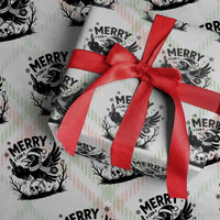 Merry F Caw F Christmas Raven Wrapping Paper Roll Funny Holiday Gift - Wonder Print Shop