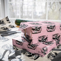 Merry F Caw F Christmas Raven Wrapping Paper Roll Funny Holiday Gift - Wonder Print Shop